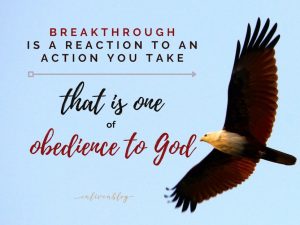 Eagle flying, Breakthough text
