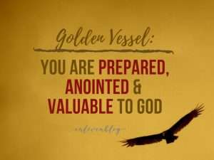 Golden vessel, eagle flying
