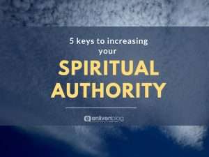 "5 keys to increasing your prophetic Authority" text on image of sky with clouds