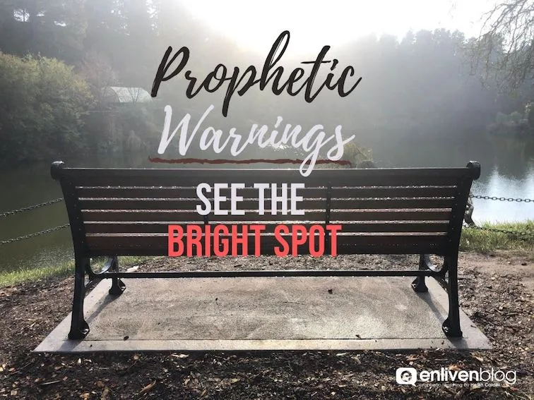 Prophetic Warnings, see the bright spot, chair in park