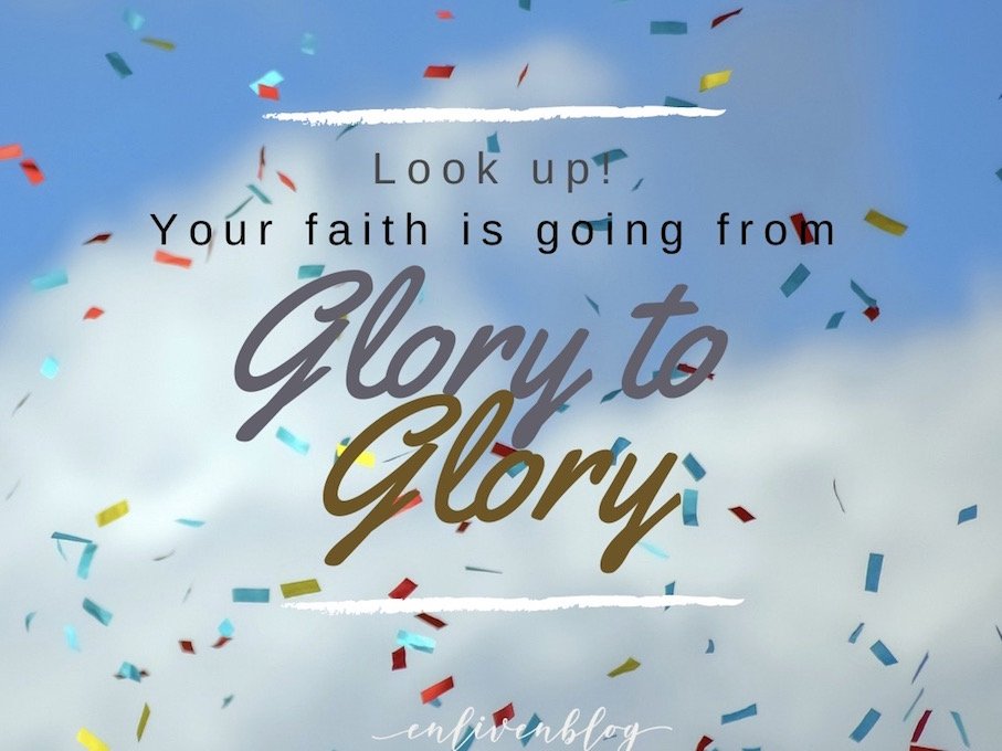 Confetti, Cloud, Sky, Your faith is going from glory to glory