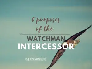 "6 purposes of the Watchman Intercessor" text on image of eagle flying